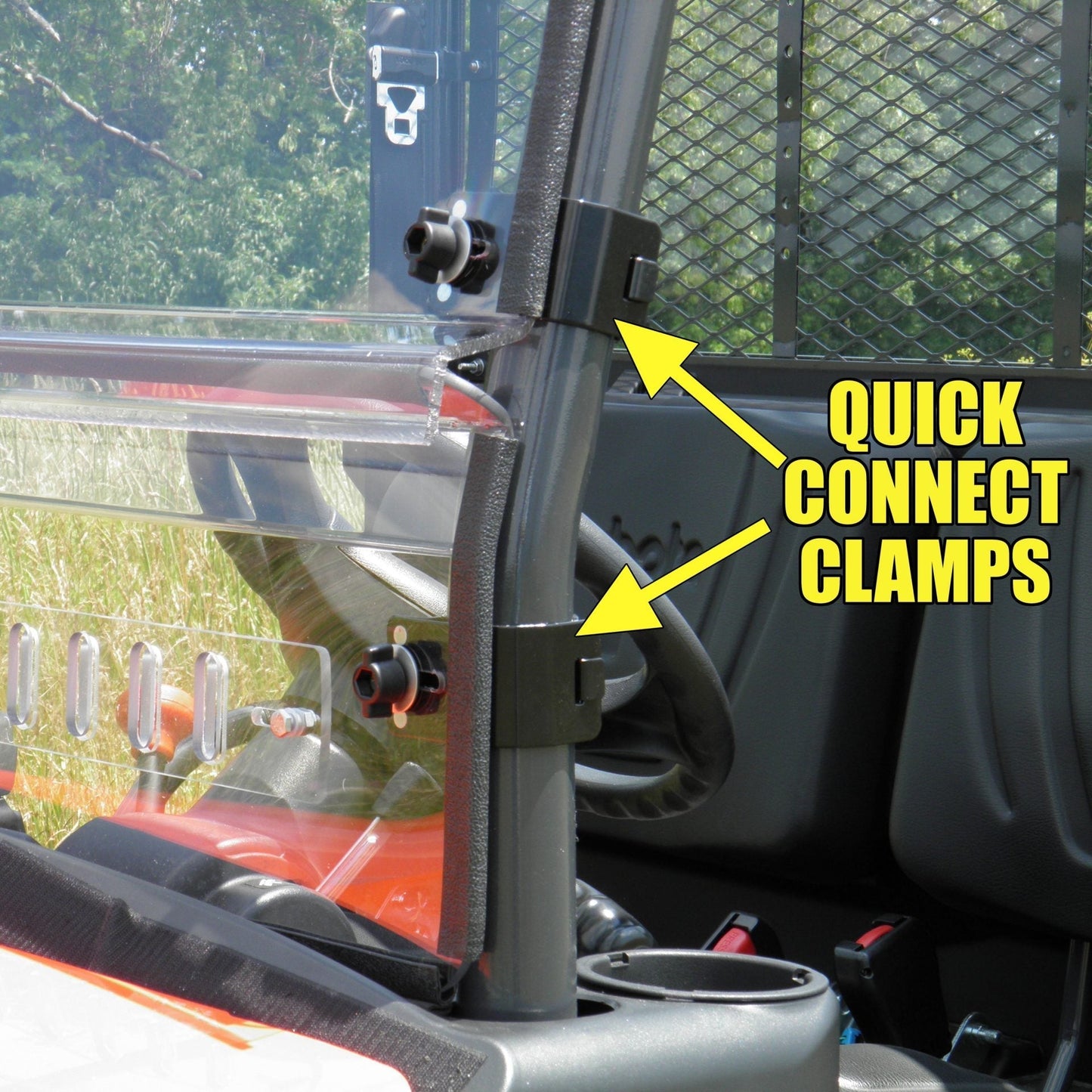 Polaris RZR Turbo S Scratch Resistant Half Windshield | 3 Star UTV