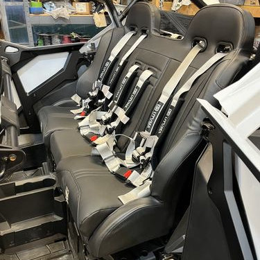 Polaris RZR Pro R / Pro XP / Turbo R Rear Bench Seat with Harnesses | UTVMA