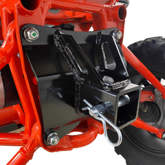 Honda Talon Radius Rod Plate with Hitch Receiver by AJK Offroad, full view