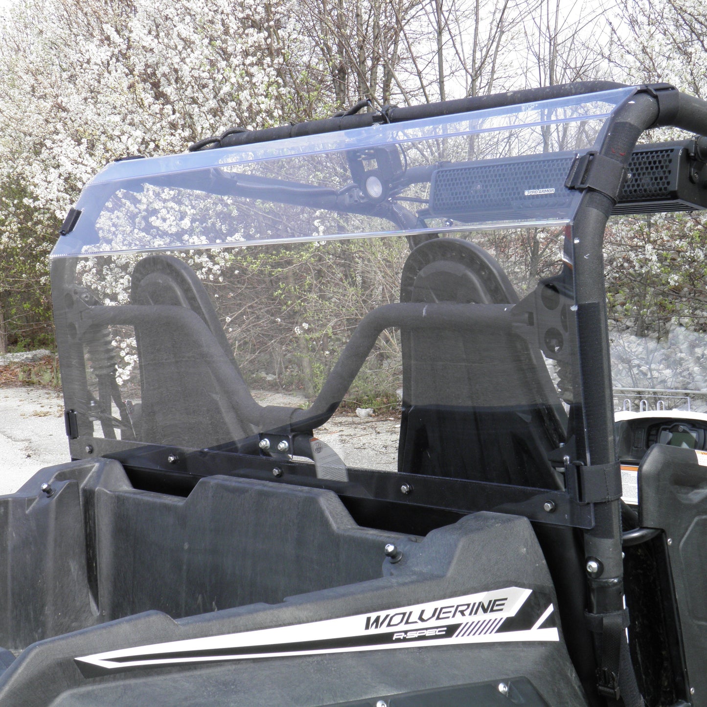 3 Star UTV Polycarbonate Rear Windshield for Yamaha Wolverine 2016-2018 SxS