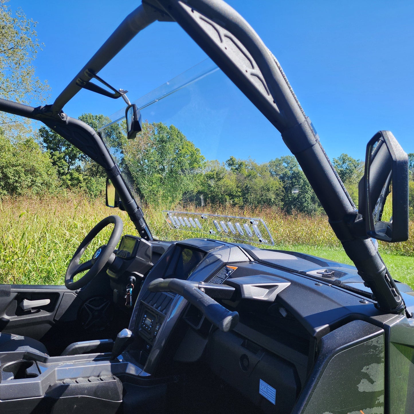 Yamaha Wolverine RMAX UTV Windshield Installed View | 3 Star UTV