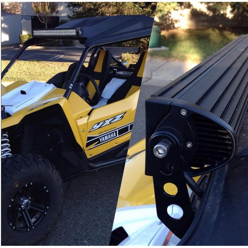 Yamaha YXZ Light Bar Brackets SxS - Installed View | Factory UTV