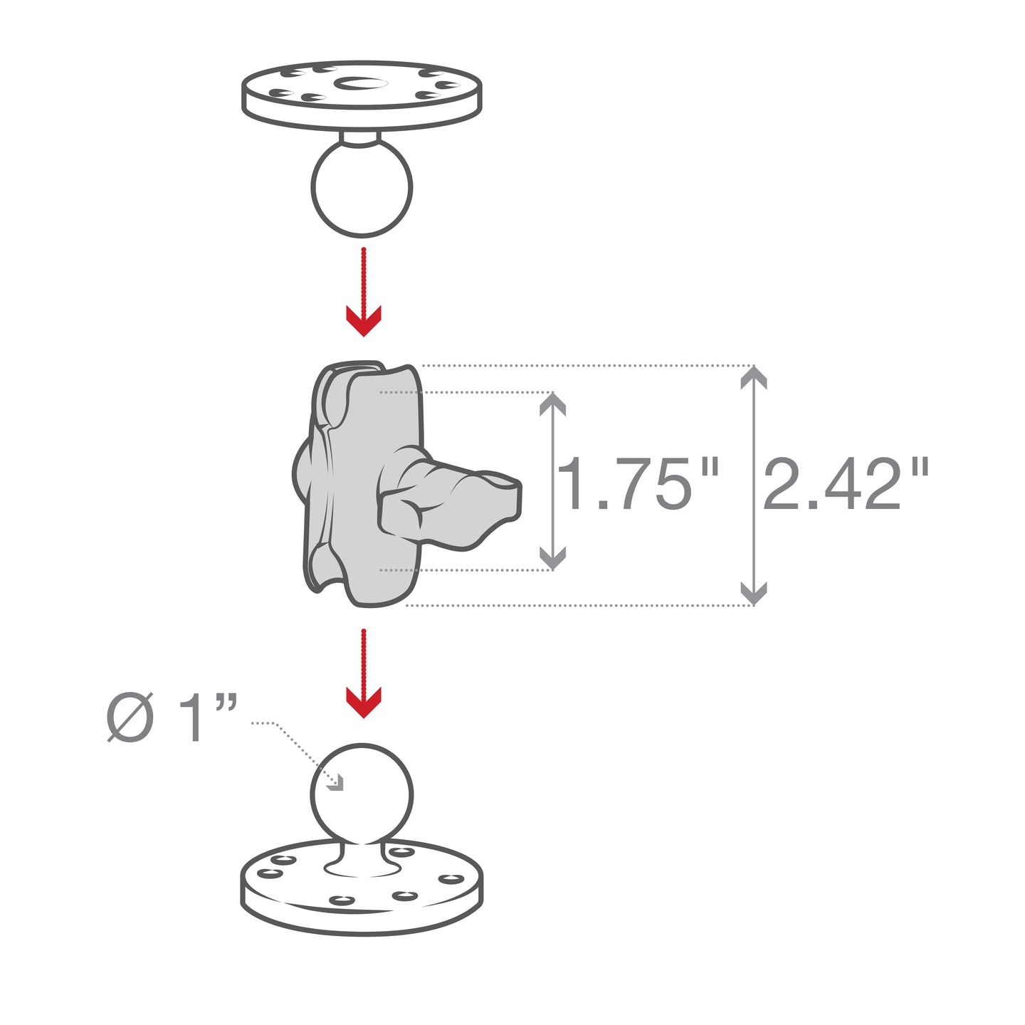 Double Socket Arms (B Size)