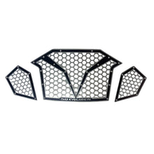 Polaris RZR Pro R Turbo R Steel Honeycomb Front Grille SxS - Installed View | 50 Caliber Racing