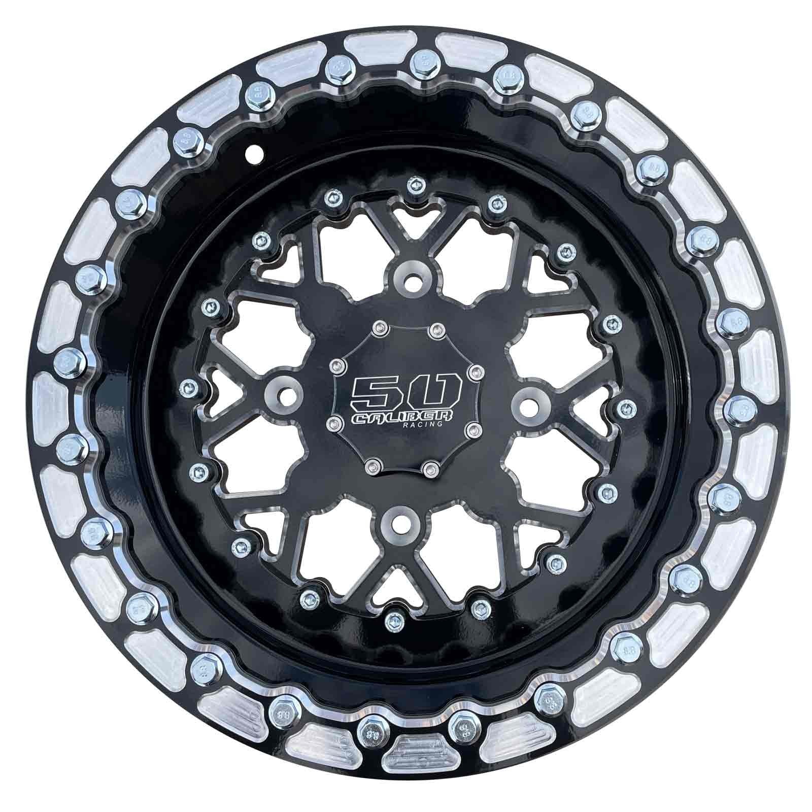 503 Billet Aluminum Beadlock Wheel (Black) by 50 Caliber Racing, front view