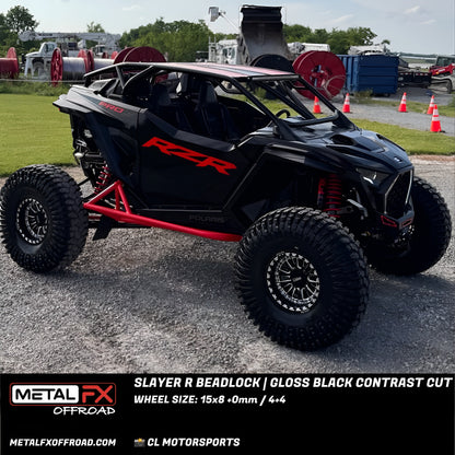Slayer R UTV Beadlock Wheel (Gloss Black Contrast Cut)