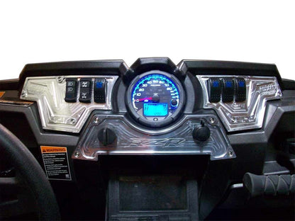 XP1000 3 piece Dash Panel Silver with switches