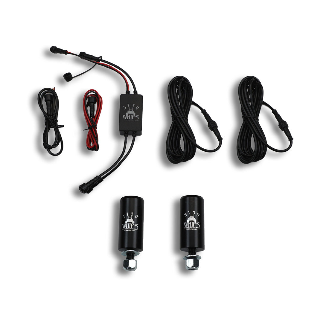 187 Platinum LED Whips (Pair) 5150 Whips