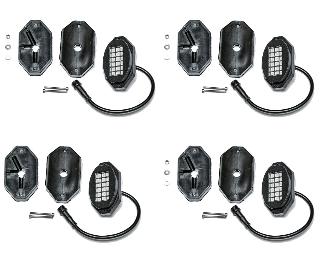 187 Style Rock Lights with Control Harness 5150 Whips
