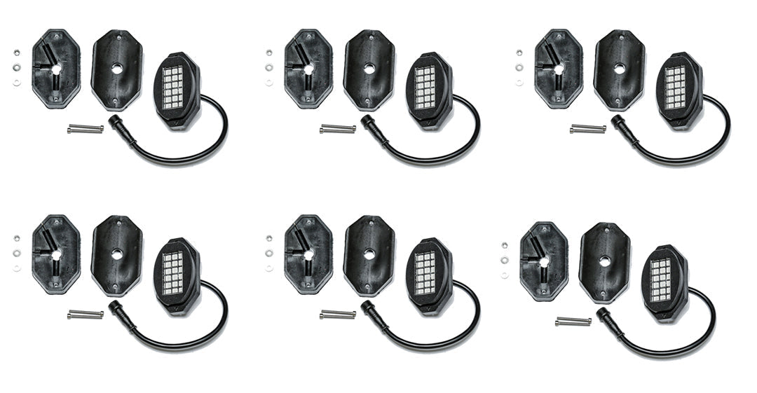 187 Style Rock Lights with Control Harness 5150 Whips