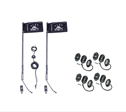 187 Whips and Rock Light Combo Kit 5150 Whips