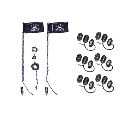187 Whips and Rock Light Combo Kit 5150 Whips