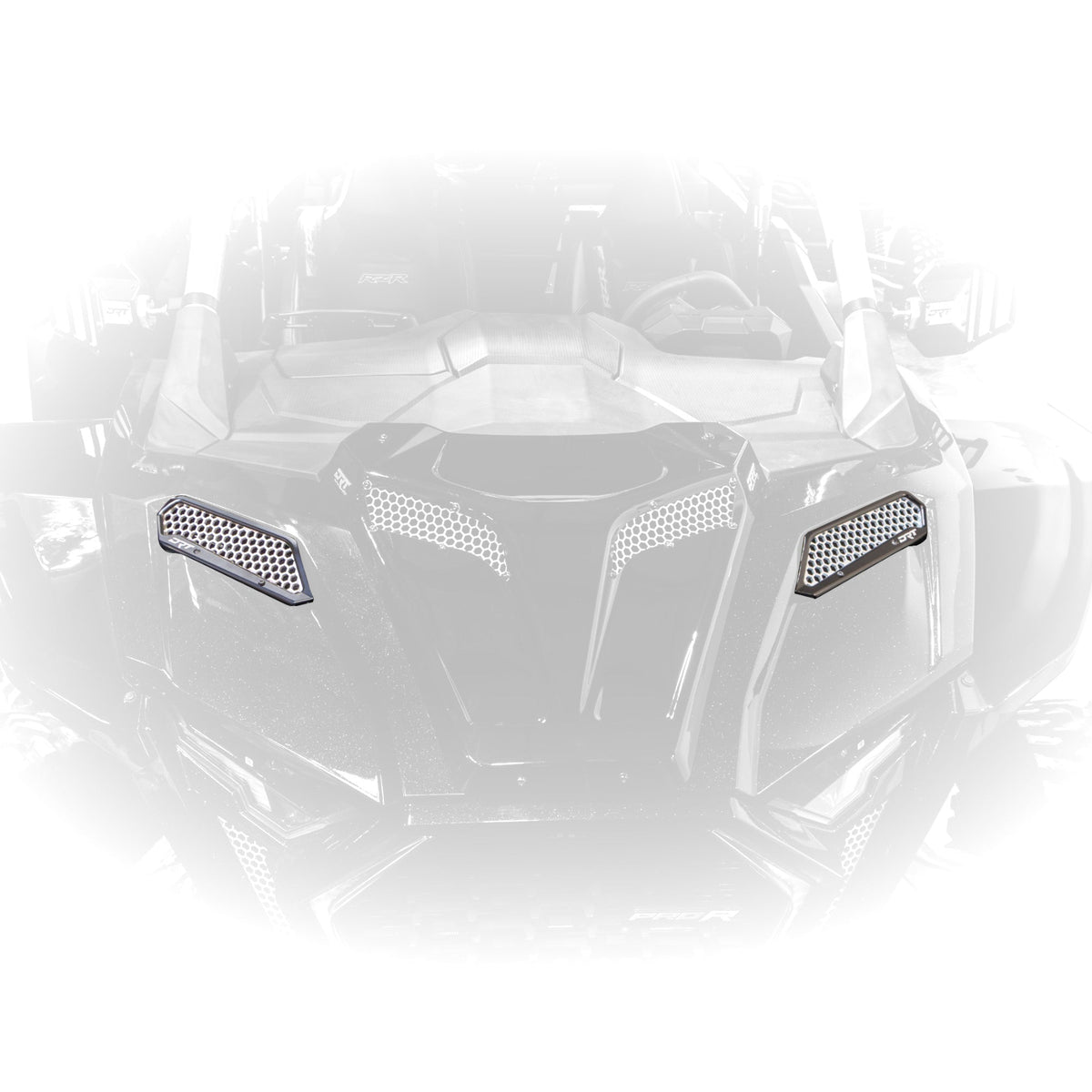 Polaris RZR Pro R / Pro S / Pro XP Billet Aluminum Front Fender Intake Mesh Kit by DRT Motorsports, product view 2
