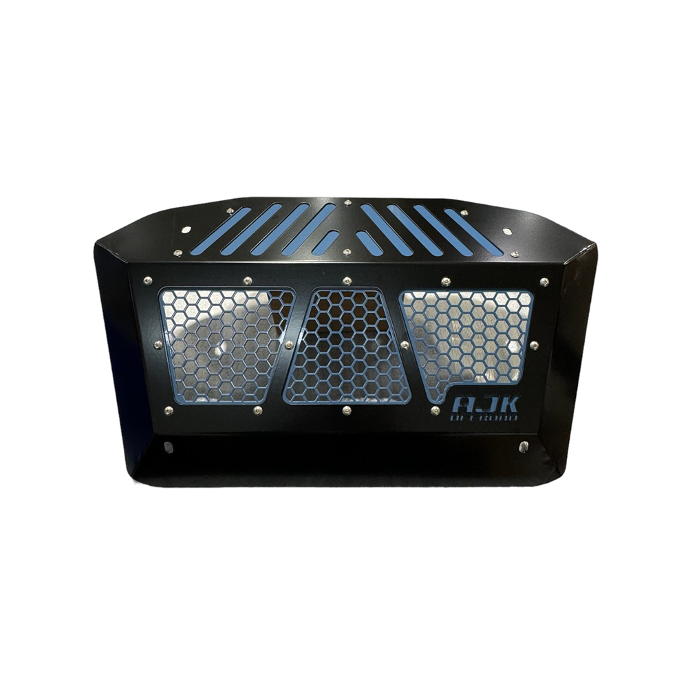Polaris Xpedition Exhaust Cover by AJK Offroad, front view
