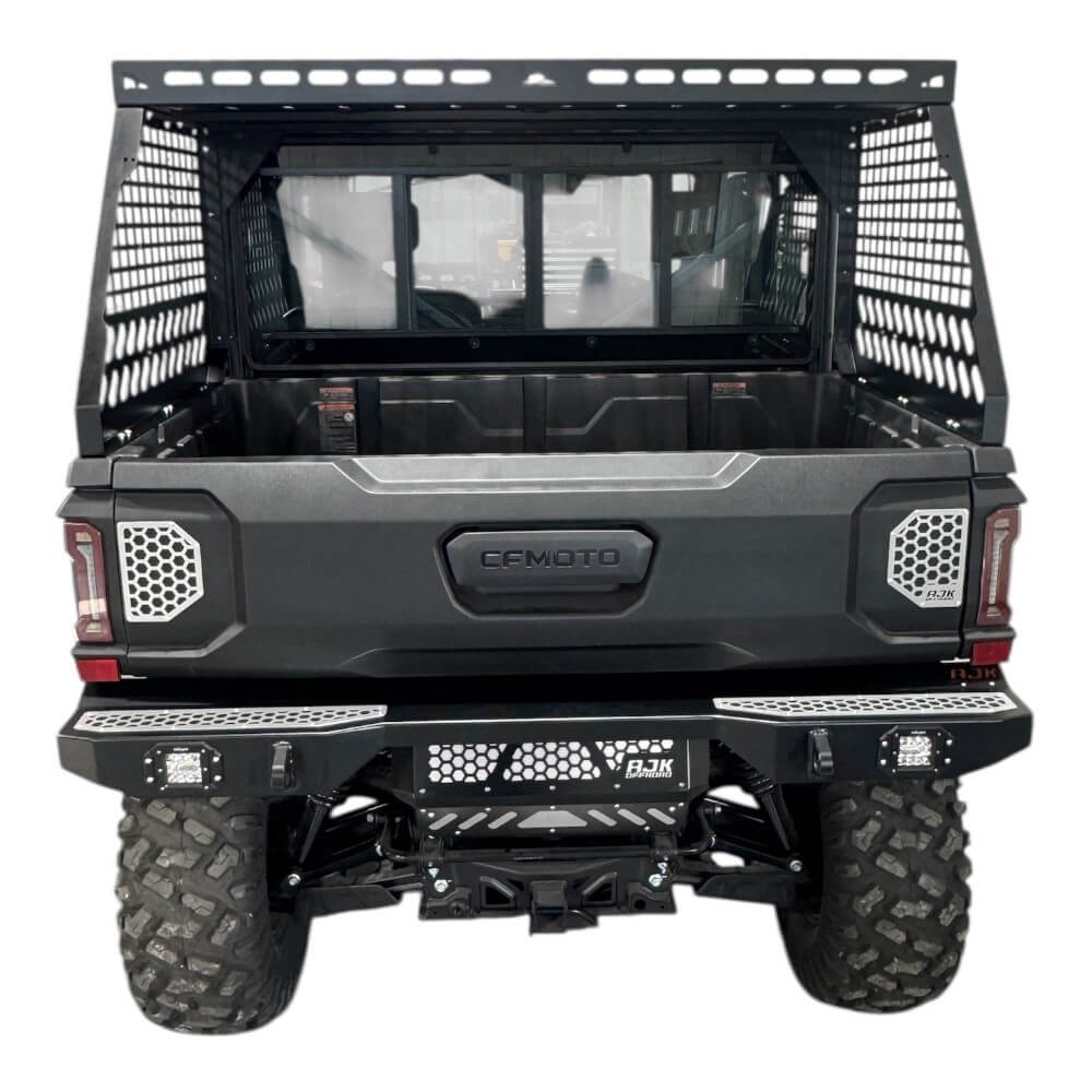 CF Moto UForce U10 Tall Bed Rack with Enclosure by AJK Offroad, product view 17