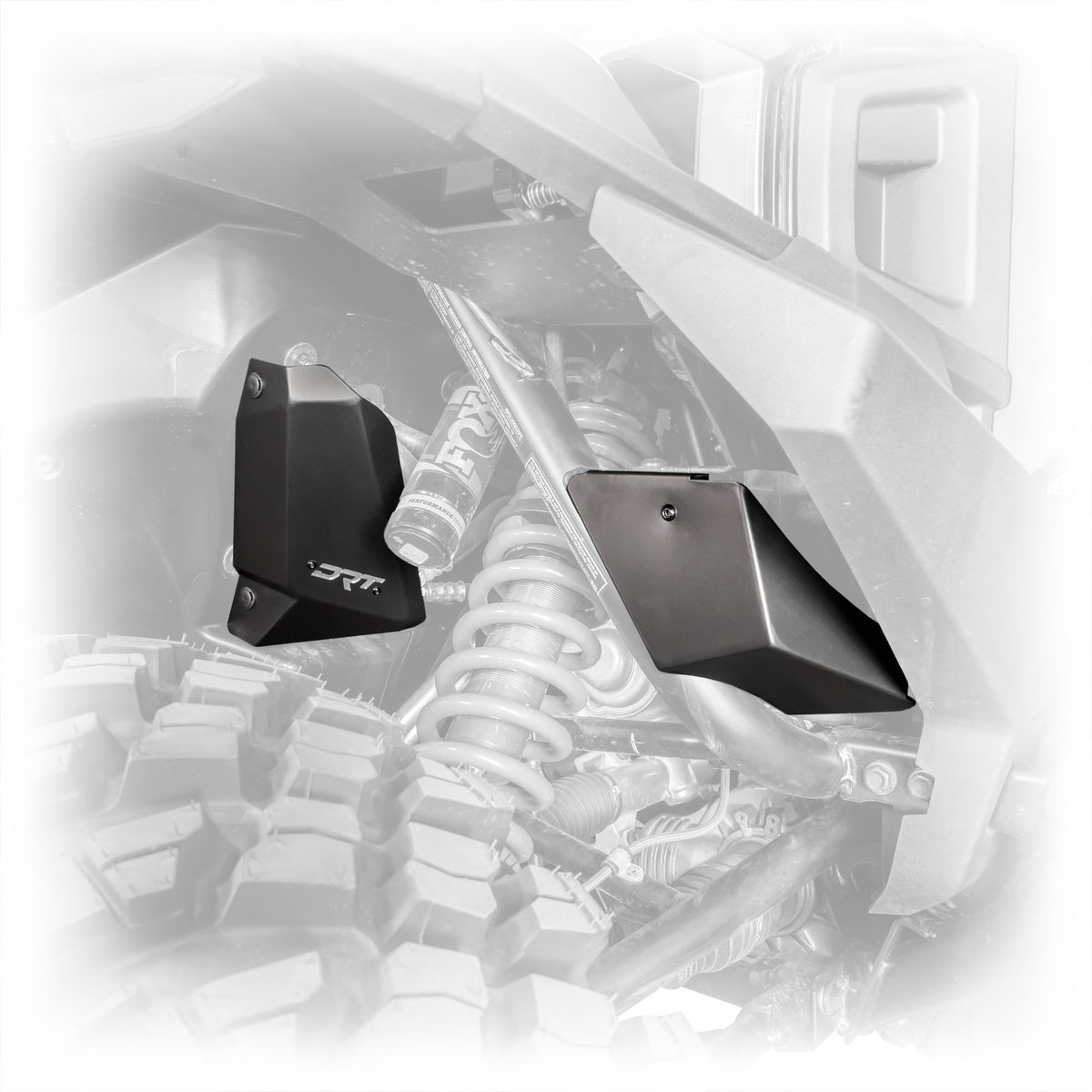 Underhood AC hose protection brackets for Polaris Xpedition