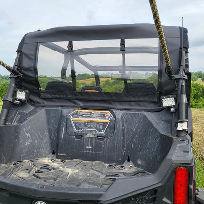 Can-Am Maverick Sport Canvas Rear Windshield by 3 Star UTV, rear view