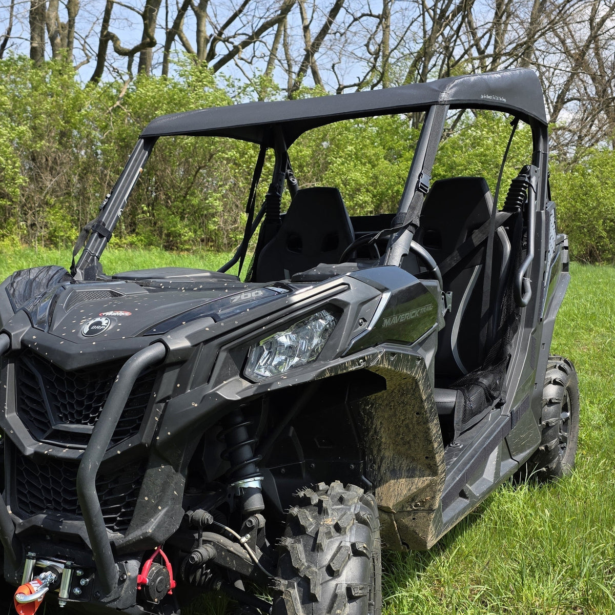 Can-Am Maverick Trail Heavy Canvas Roof by 3 Star UTV, top view 2