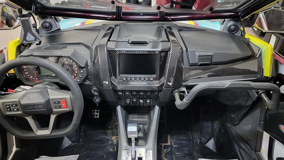 Polaris RZR Pro R / Pro XP / Turbo R Carbon Fiber Dash Trim Kit | FourWerx