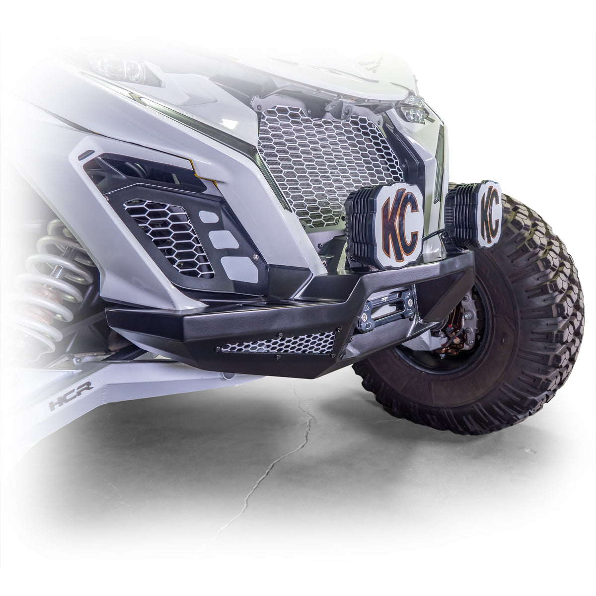 Can-Am Maverick R HD Front Winch Bumper by DRT Motorsports, front view 5