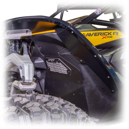 Can-Am Maverick R Front Aluminum Rock Guard Kit by DRT Motorsports, front view 6