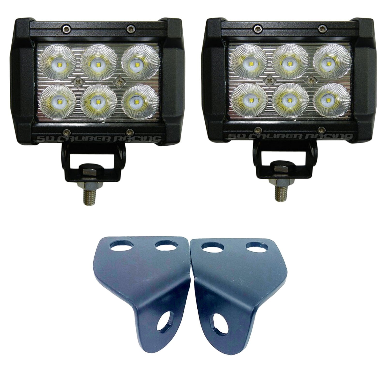 Polaris RZR A-Pillar Light Pod Kit by 50 Caliber Racing, front view