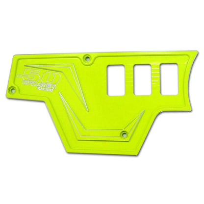 XP1000 3 piece Dash Panel Lime Squeeze with switches