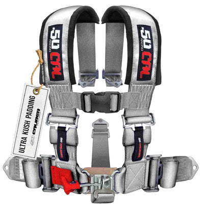 3 Inch 5-Point Pro Series Latch Safety Harness SxS - Installed View | 50 Caliber Racing
