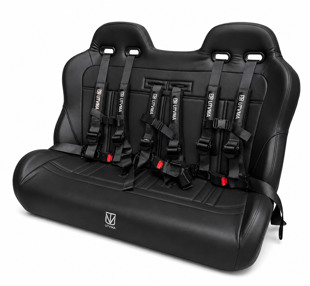 Yamaha Wolverine RMAX 4 Rear Bench Seat with Harnesses by UTV Mountain Accessories