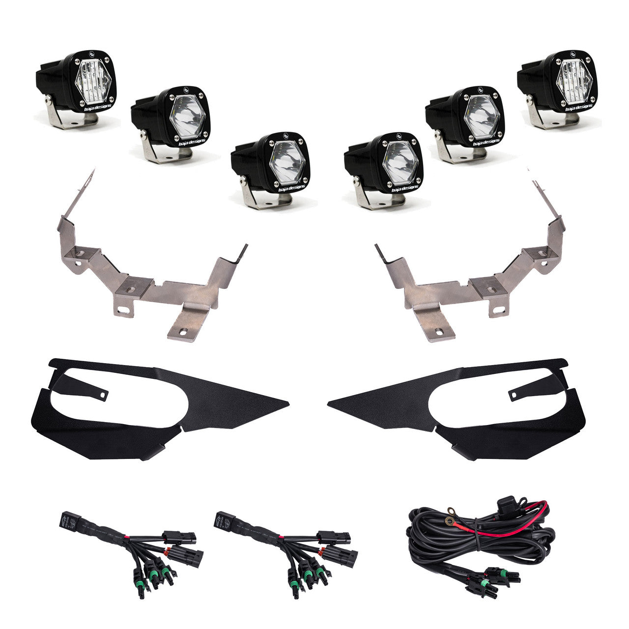 Kawasaki Teryx KRX S1 LED Headlight Kit UTV - Front View | Baja Designs