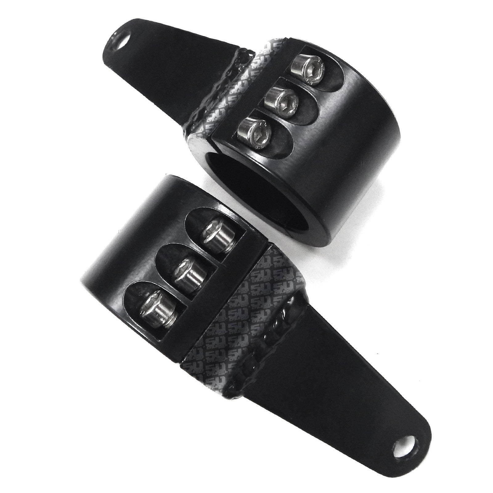 Polaris RZR Aftermarket Roll Cage Light Bar Brackets by 50 Caliber Racing, front view