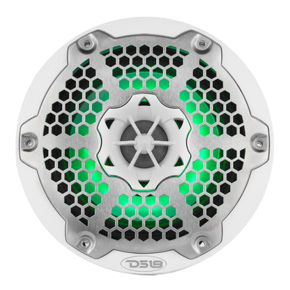 6.5” Marine 2-Way Hybrid Speaker with RGB LED, Compression Driver and Neodymium Magnet | 250W RMS 4-Ohm