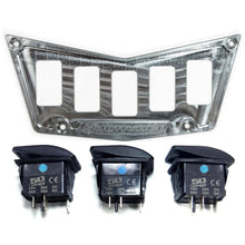 Polaris RZR 570 800 XP 900 5-Switch Dash Panel Silver SxS - Installed View | 50 Caliber Racing