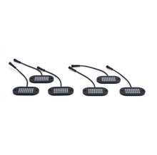 6 Pod 187 Style Rock Lights 2.0 with Control Harness 5150 Whips