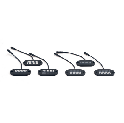 6 Pod 187 Style Rock Lights 2.0 with Control Harness 5150 Whips