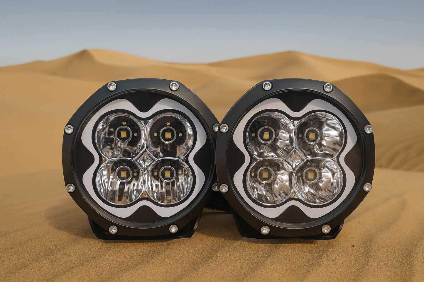 6" Pod Lights Marshin Whips