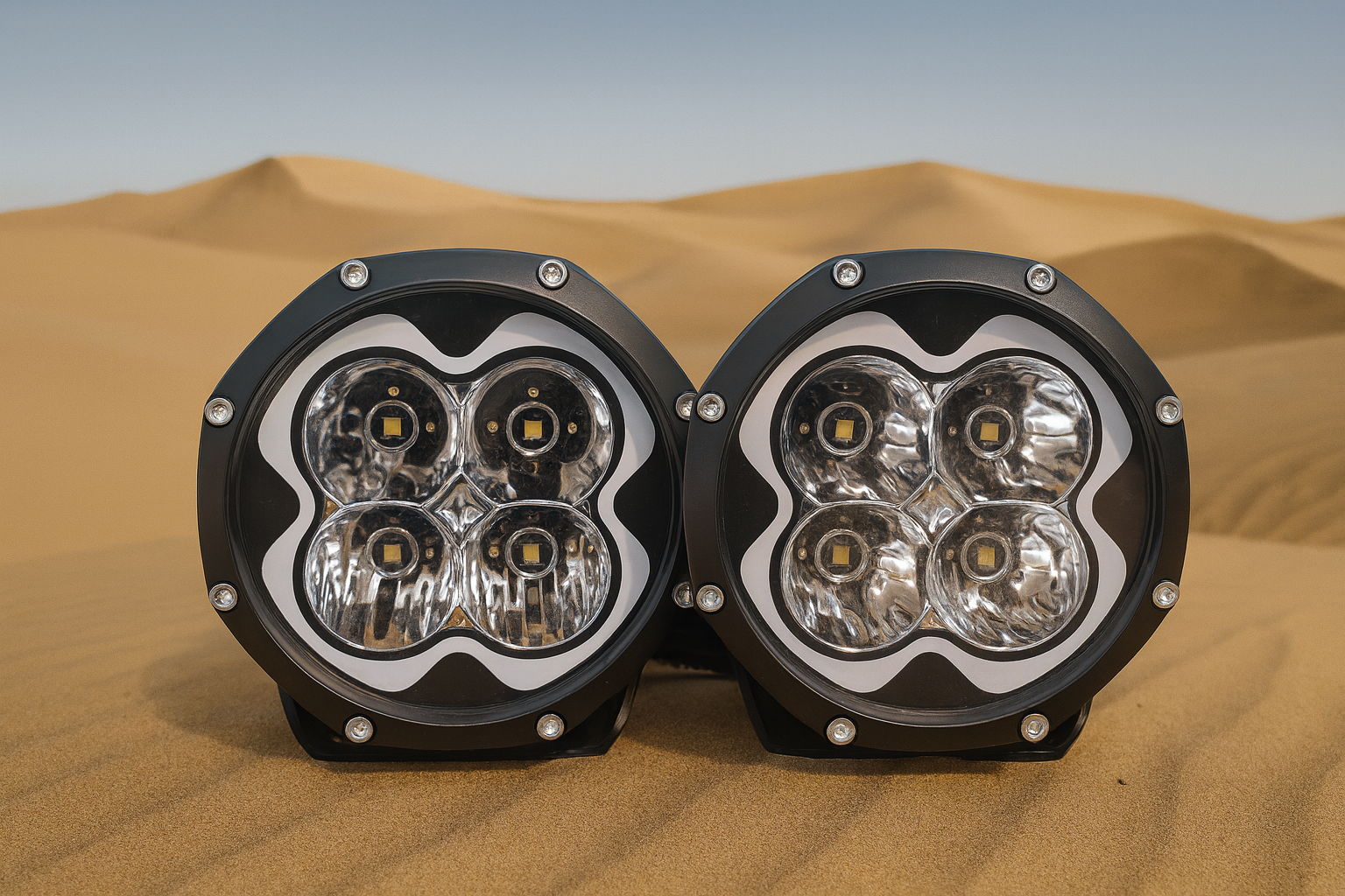 6" Pod Lights Marshin Whips
