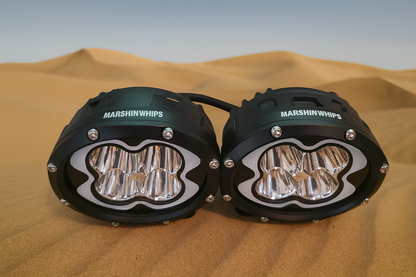 6" Pod Lights Marshin Whips