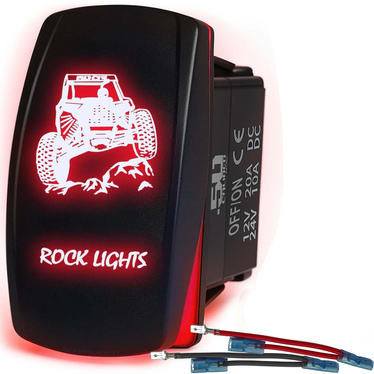 SxS Waterproof Rocker Switch On/Off | 50 Caliber Racing