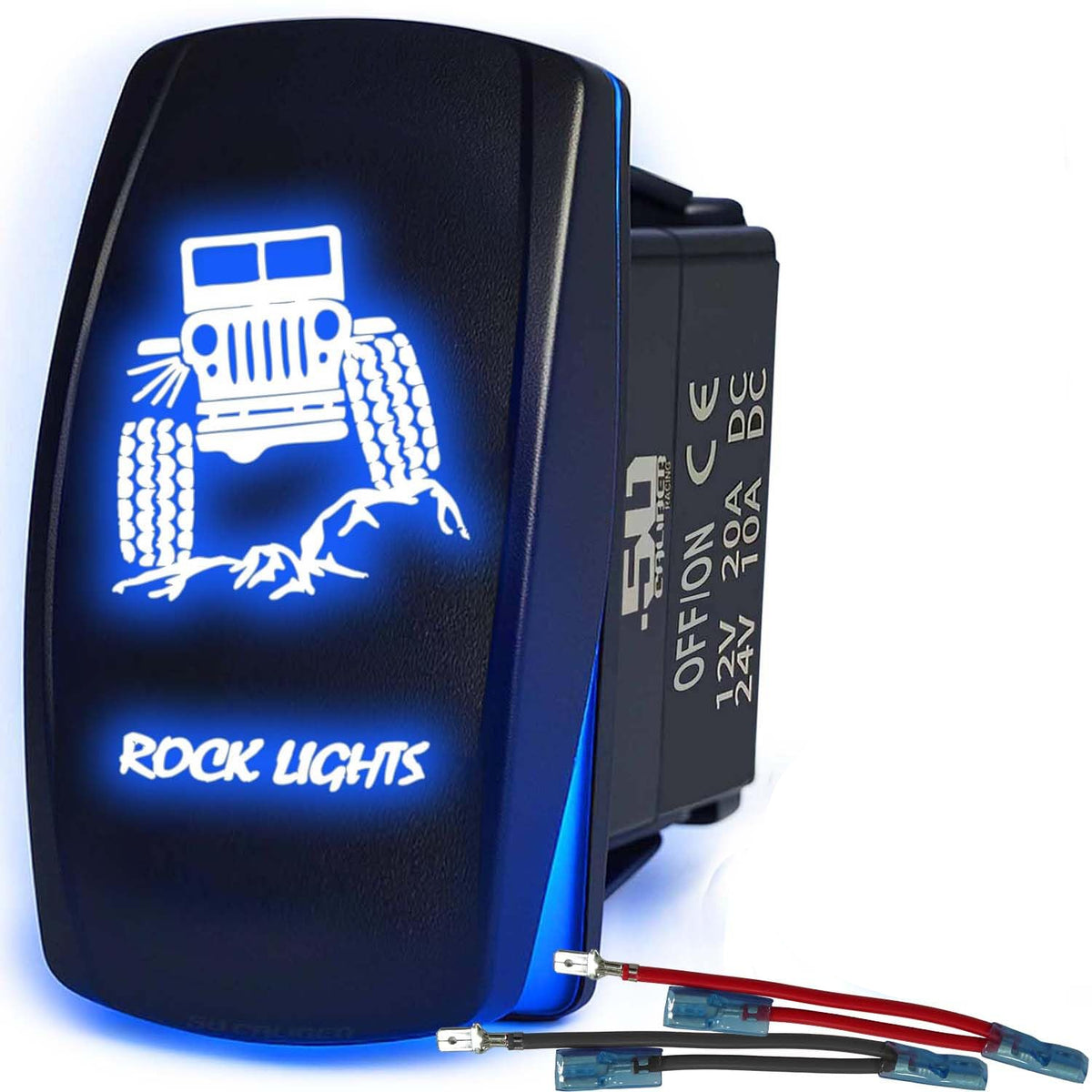 SxS Waterproof Rocker Switch On/Off | 50 Caliber Racing