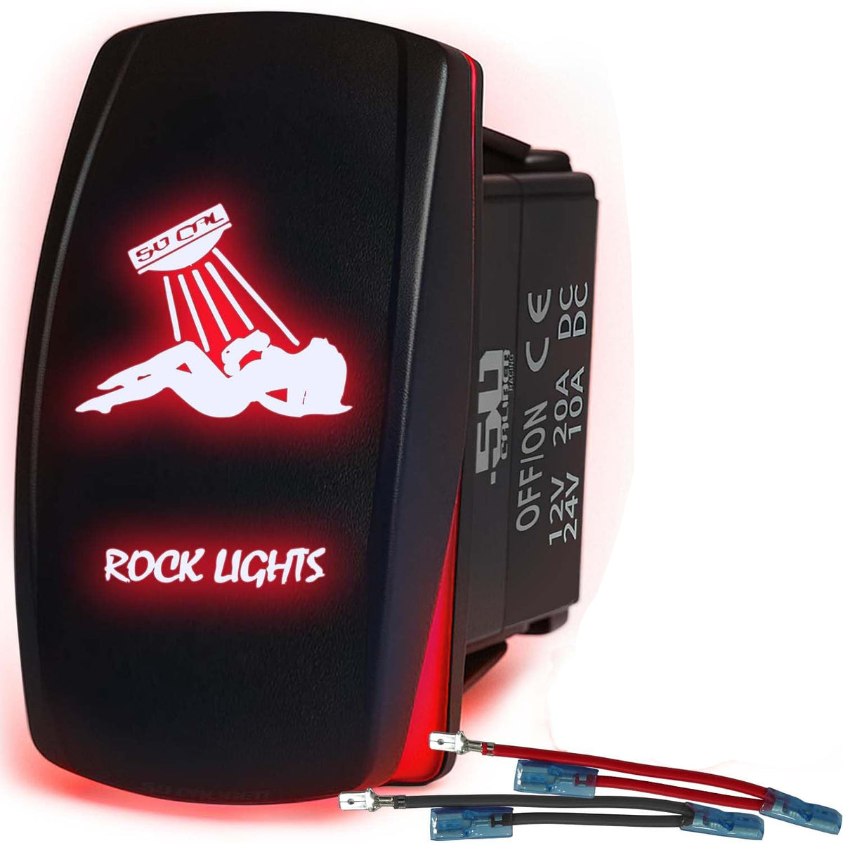SxS Waterproof Rocker Switch On/Off | 50 Caliber Racing