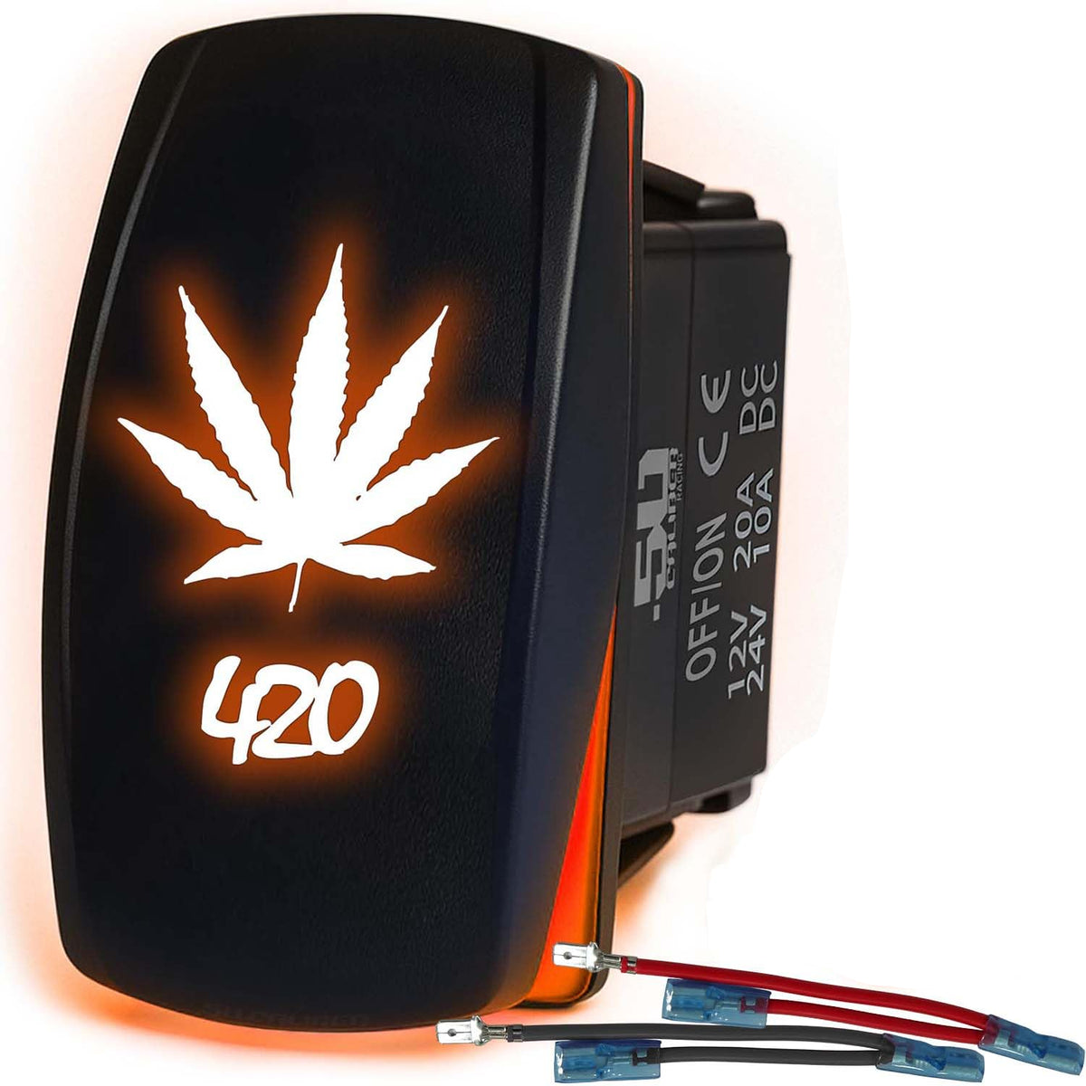 Waterproof Rocker Switch On/Off | 50 Caliber Racing