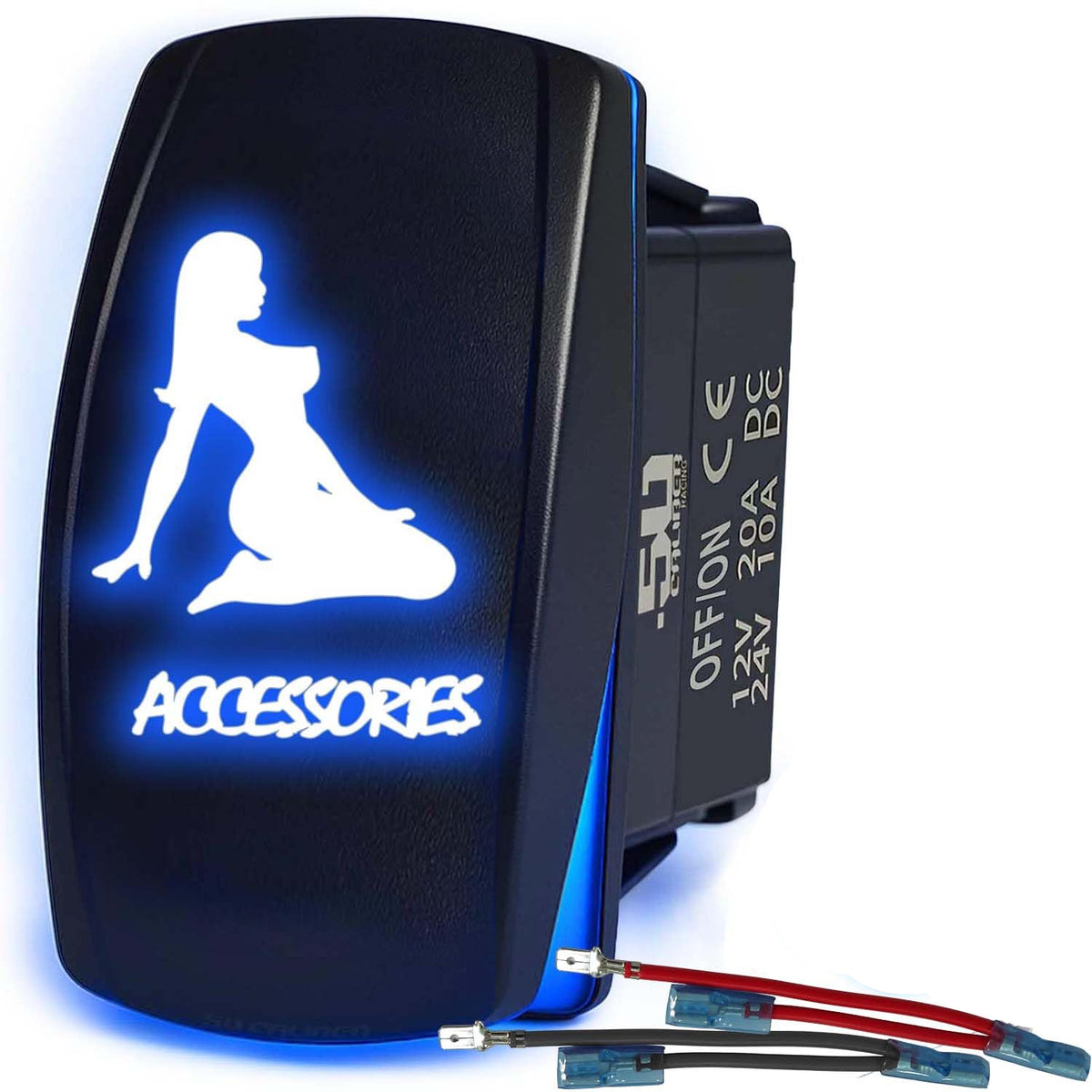 SxS Waterproof Rocker Switch On/Off | 50 Caliber Racing