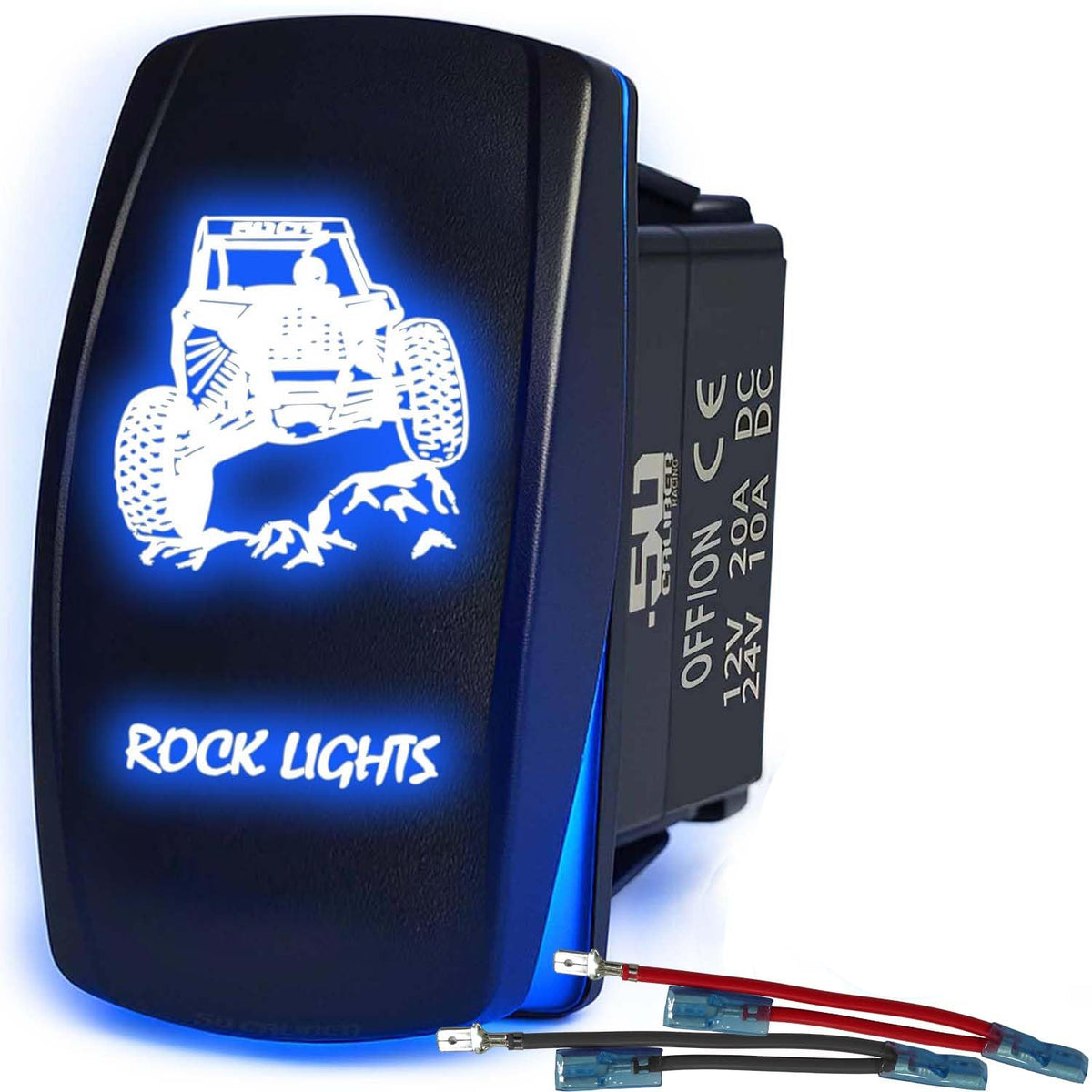 SxS Waterproof Rocker Switch On/Off | 50 Caliber Racing