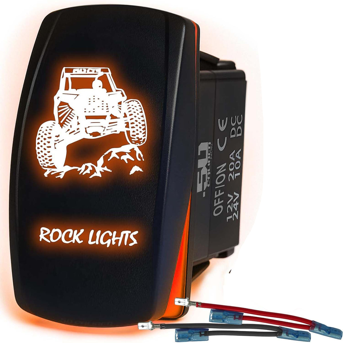 SxS Waterproof Rocker Switch On/Off | 50 Caliber Racing