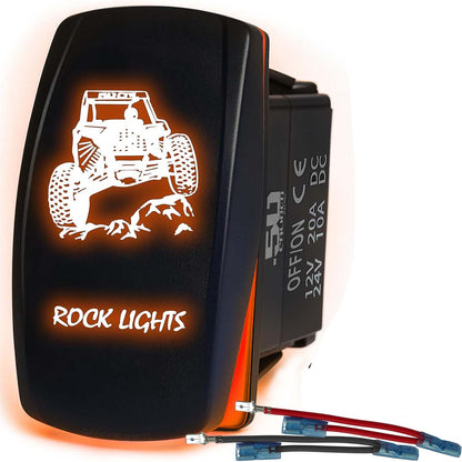 SxS Waterproof Rocker Switch On/Off | 50 Caliber Racing