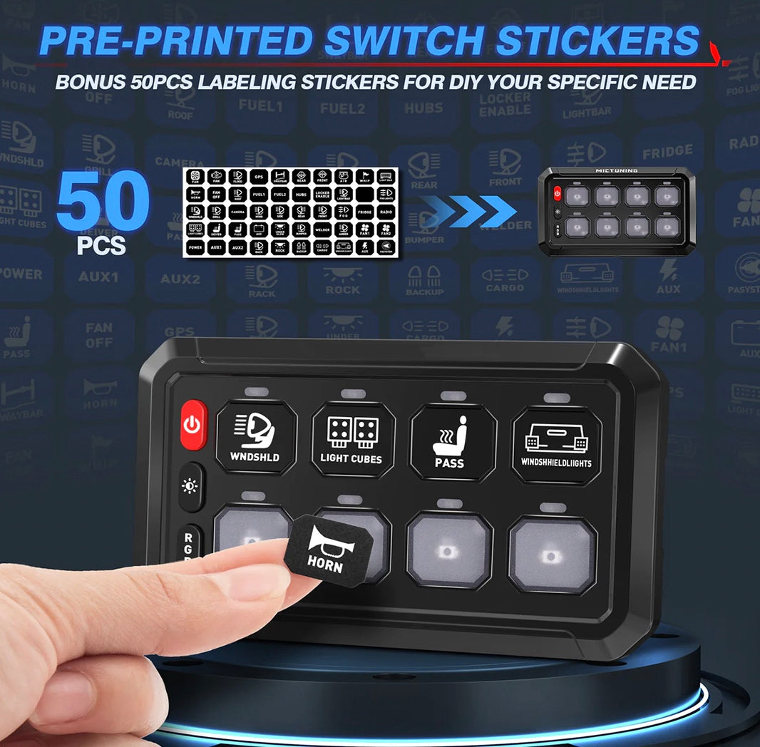 8-Gang Switch Panel GGLighting