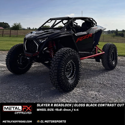 Slayer R UTV Beadlock Wheel (Gloss Black Contrast Cut)