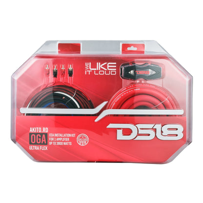 0-GA Amplifier Installation Wiring Kit - Red
