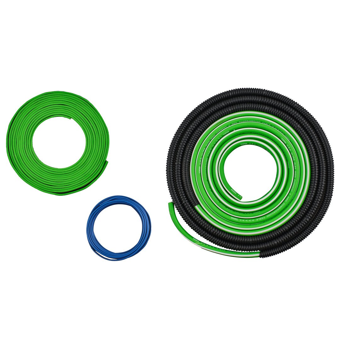 4-GA Amplifier Installation Wiring Kit - Green
